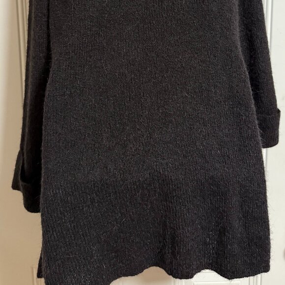 Soft Surroundings Cardigan Black Ruffle Collar SZ Large Sedona Chic - Picture 8 of 9